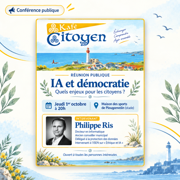 conférence IA & Démocratie organisée par le Kafé Citoyen de Plougonvelin