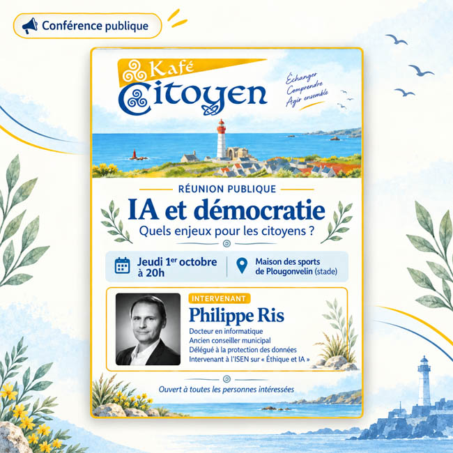 Visuel valorisant l’affiche IA et démocratie